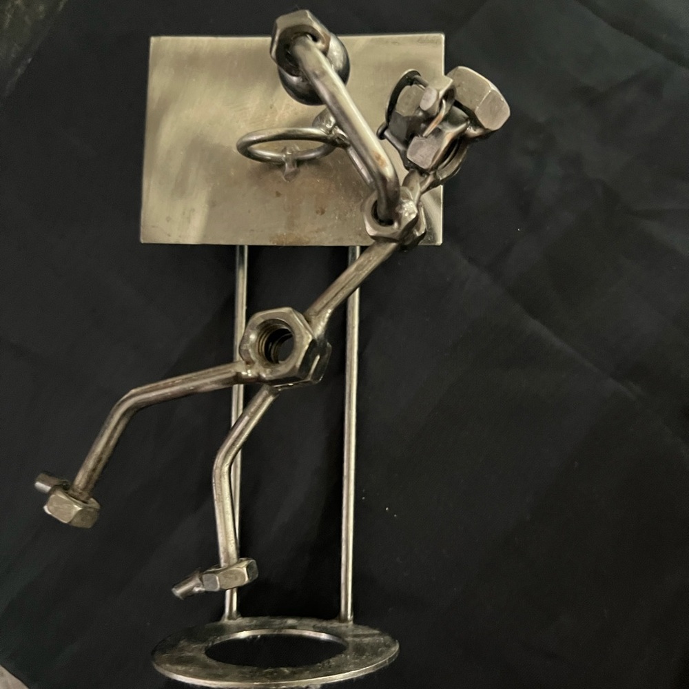Modern Silver Metal Sculpture